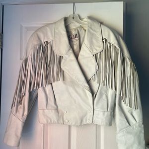 Vintage Leather Tassel Jacket
